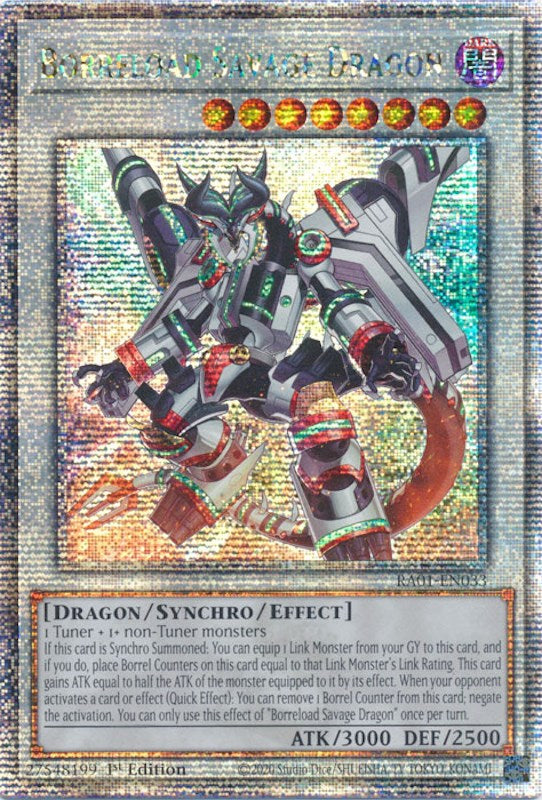 Borreload Savage Dragon [RA01-EN033] Quarter Century Secret Rare | Galactic Gamez