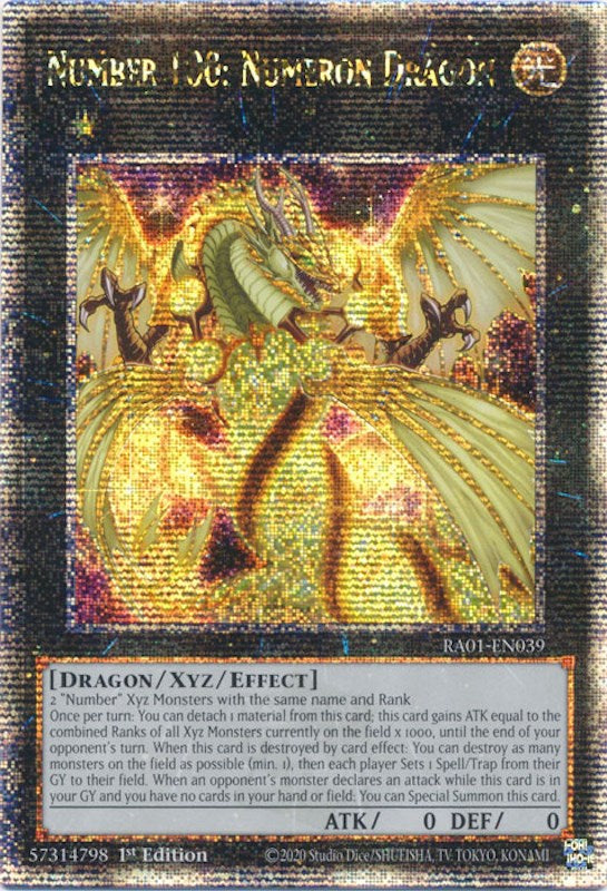 Number 100: Numeron Dragon [RA01-EN039] Quarter Century Secret Rare | Galactic Gamez