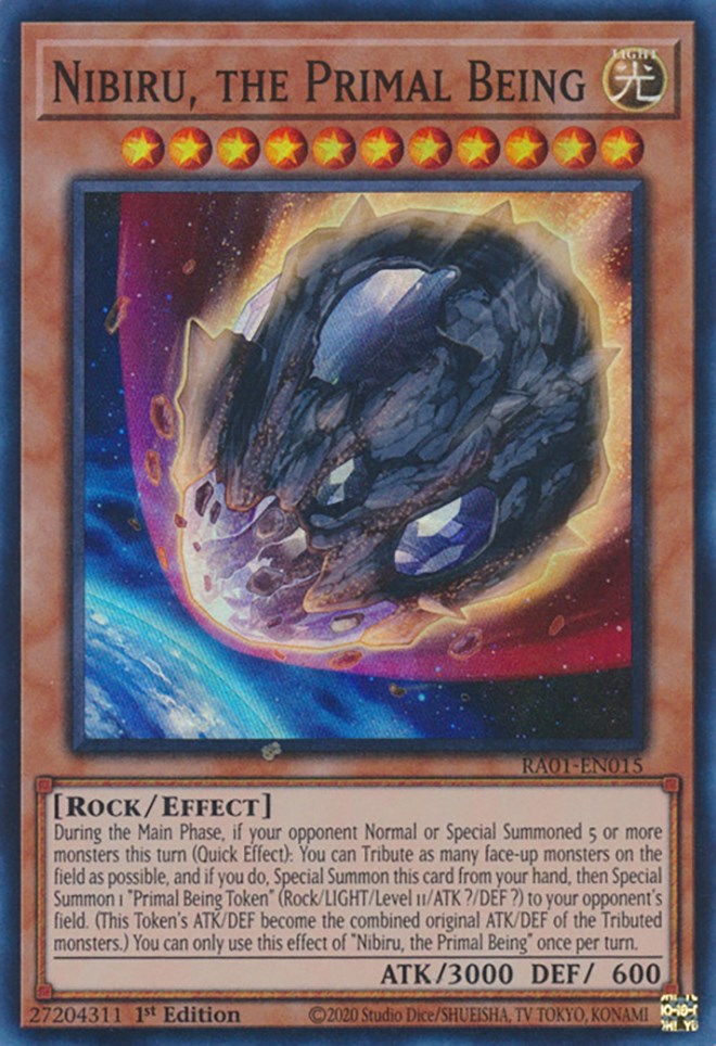 Nibiru, the Primal Being [RA01-EN015] Super Rare | Galactic Gamez