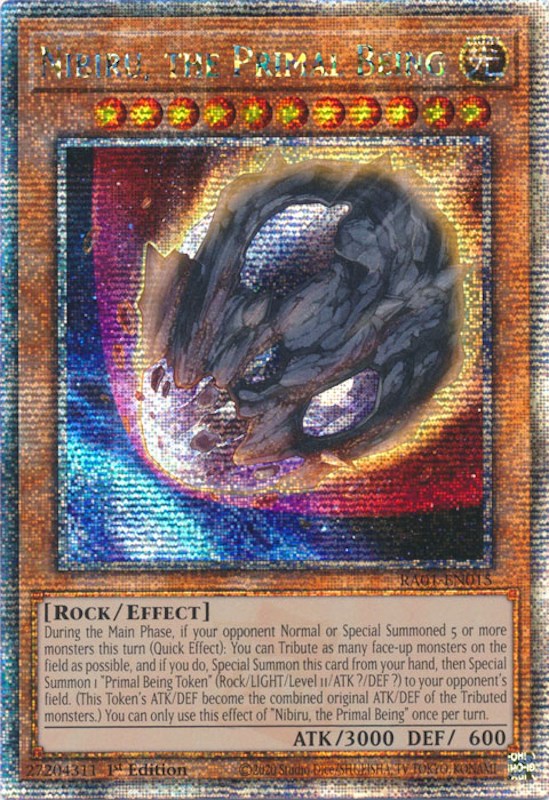 Nibiru, the Primal Being [RA01-EN015] Quarter Century Secret Rare | Galactic Gamez