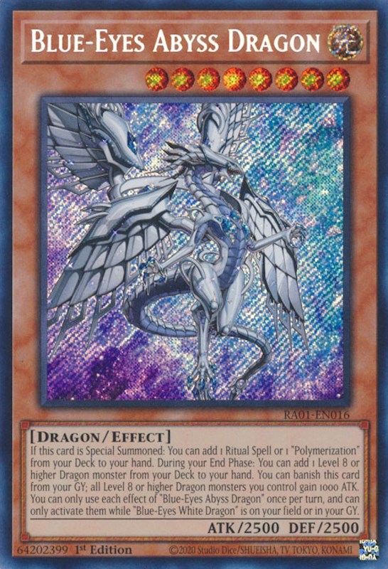 Blue-Eyes Abyss Dragon [RA01-EN016] Secret Rare | Galactic Gamez