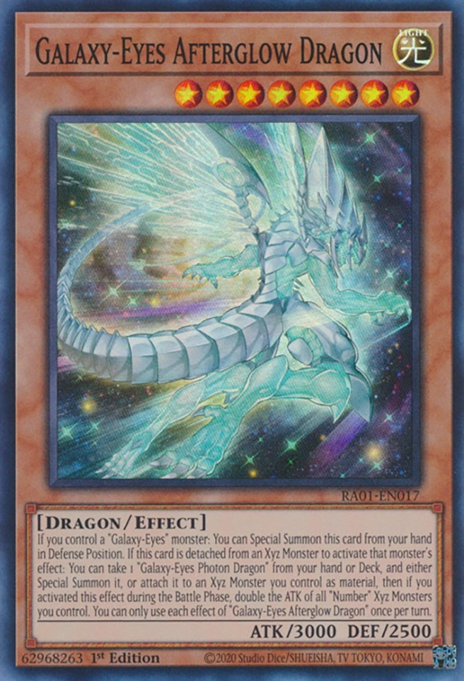 Galaxy-Eyes Afterglow Dragon [RA01-EN017] Super Rare | Galactic Gamez