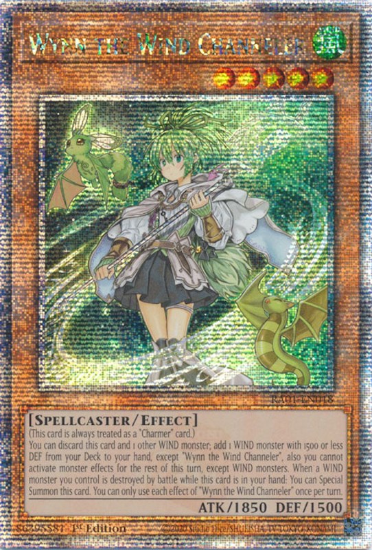 Wynn the Wind Channeler [RA01-EN018] Quarter Century Secret Rare | Galactic Gamez