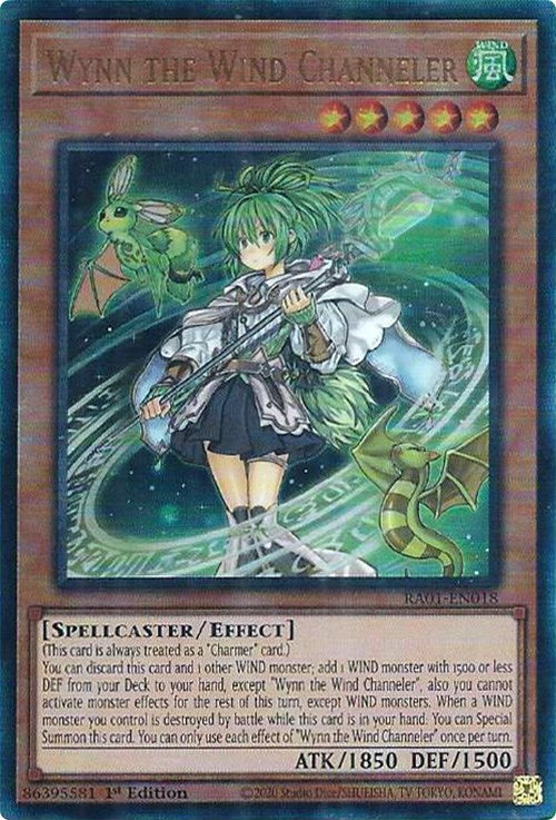 Wynn the Wind Channeler [RA01-EN018] Prismatic Ultimate Rare | Galactic Gamez