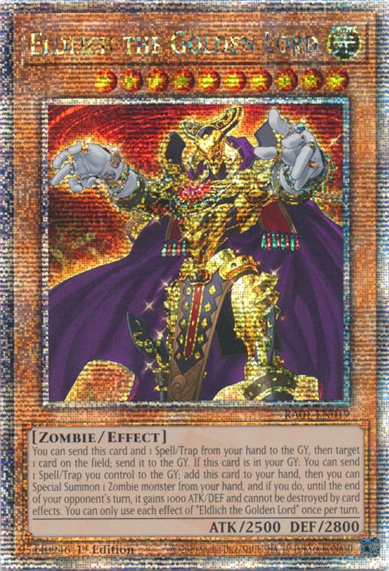 Eldlich the Golden Lord [RA01-EN019] Quarter Century Secret Rare | Galactic Gamez