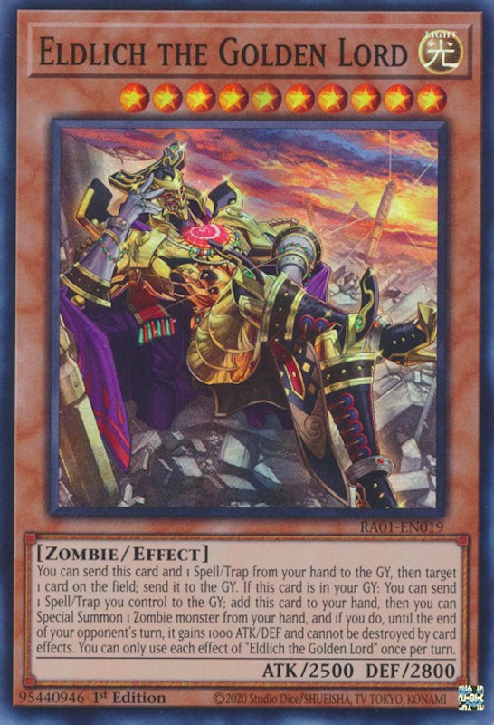 Eldlich the Golden Lord (Alternate Art) [RA01-EN019] Super Rare | Galactic Gamez