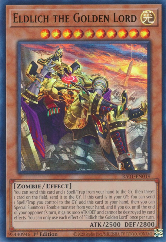 Eldlich the Golden Lord (Alternate Art) [RA01-EN019] Ultra Rare | Galactic Gamez