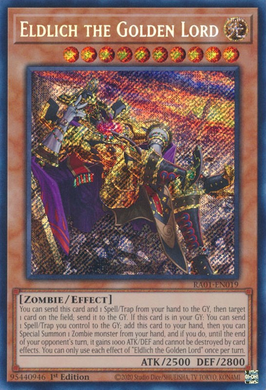 Eldlich the Golden Lord (Alternate Art) [RA01-EN019] Secret Rare | Galactic Gamez