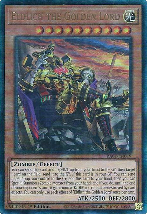 Eldlich the Golden Lord (Alternate Art) [RA01-EN019] Prismatic Ultimate Rare | Galactic Gamez