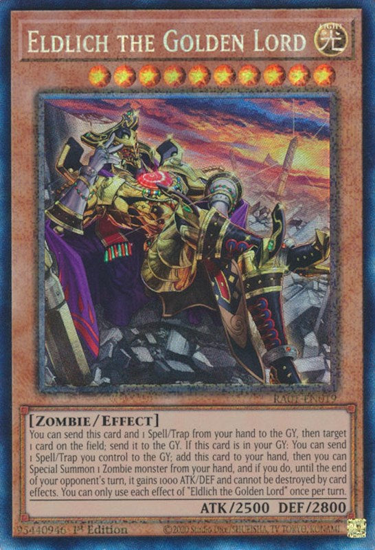 Eldlich the Golden Lord (Alternate Art) [RA01-EN019] Prismatic Collector's Rare | Galactic Gamez