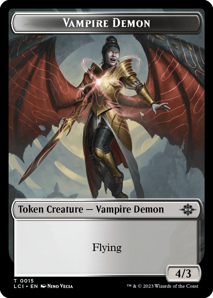 Vampire // Vampire Demon Double-Sided Token [The Lost Caverns of Ixalan Tokens] | Galactic Gamez