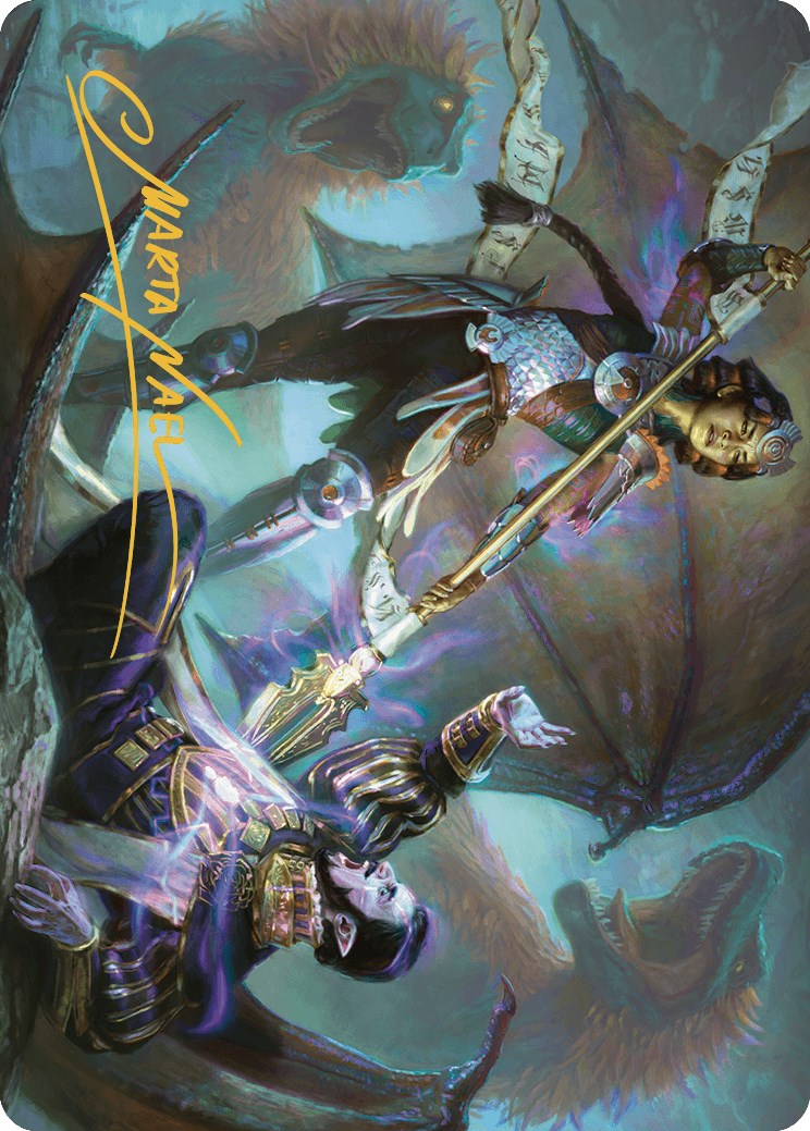 Huatli's Final Strike Art Card (Gold-Stamped Signature) [The Lost Caverns of Ixalan Art Series] | Galactic Gamez