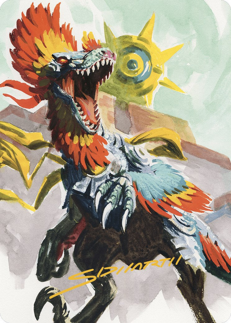 Pantlaza, Sun-Favored Art Card (Gold-Stamped Signature) [The Lost Caverns of Ixalan Art Series] | Galactic Gamez