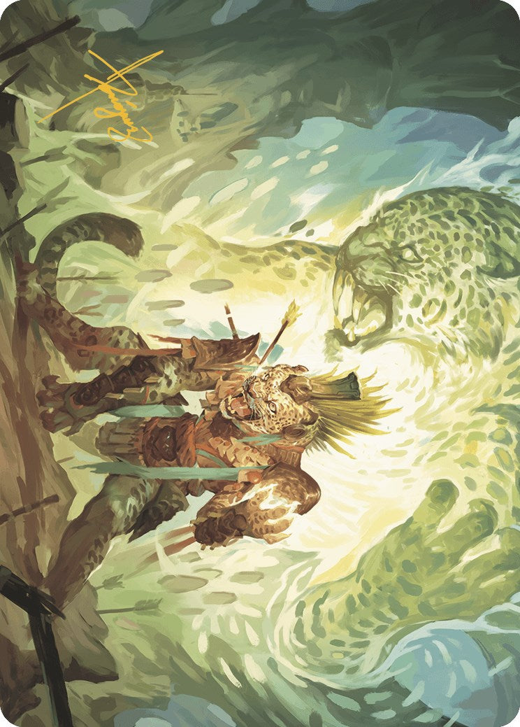 Might of the Ancestors Art Card (Gold-Stamped Signature) [The Lost Caverns of Ixalan Art Series] | Galactic Gamez