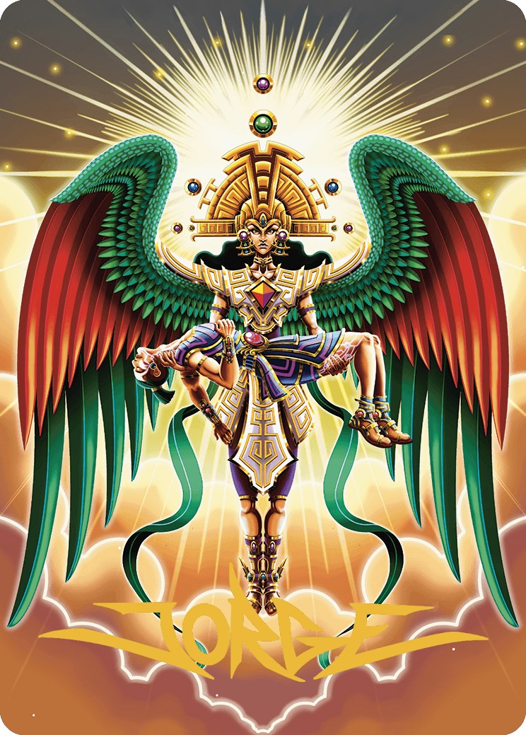 Resplendent Angel Art Card (59/81) (Gold-Stamped Signature) [The Lost Caverns of Ixalan Art Series] | Galactic Gamez