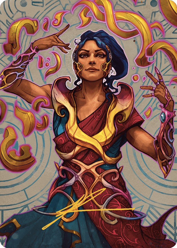 Saheeli, the Sun's Brilliance Art Card (Gold-Stamped Signature) [The Lost Caverns of Ixalan Art Series] | Galactic Gamez