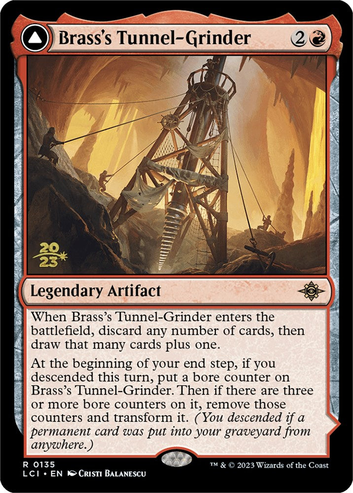 Brass's Tunnel-Grinder // Tecutlan, the Searing Rift [The Lost Caverns of Ixalan Prerelease Cards] | Galactic Gamez