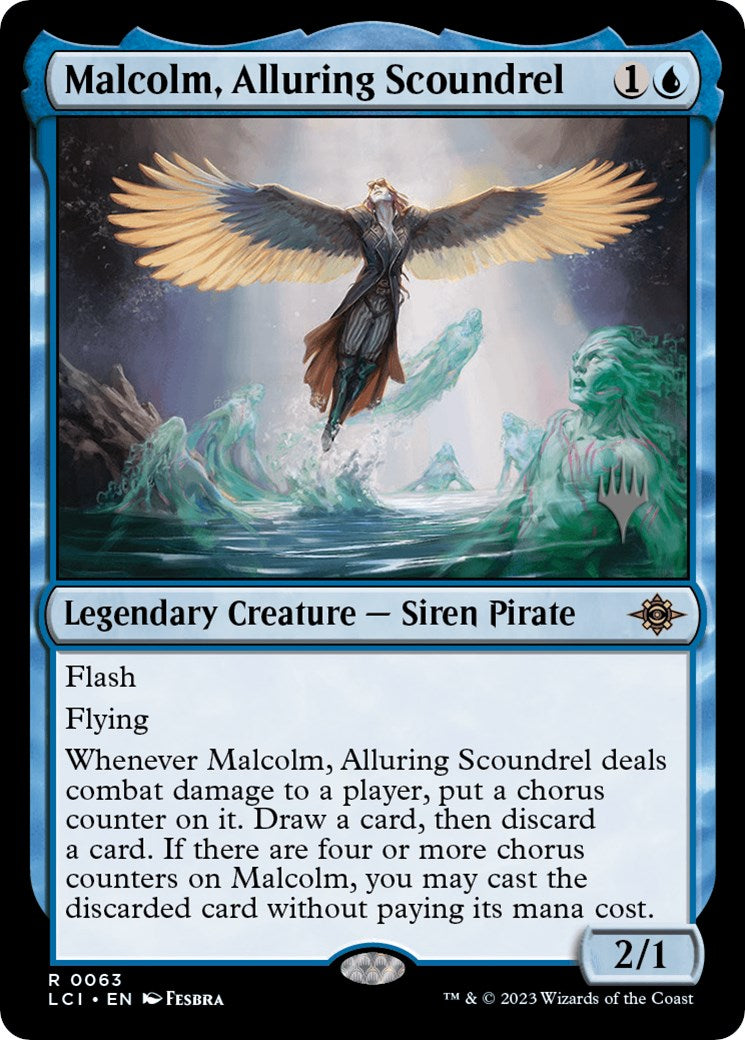 Malcolm, Alluring Scoundrel (Promo Pack) [The Lost Caverns of Ixalan Promos] | Galactic Gamez