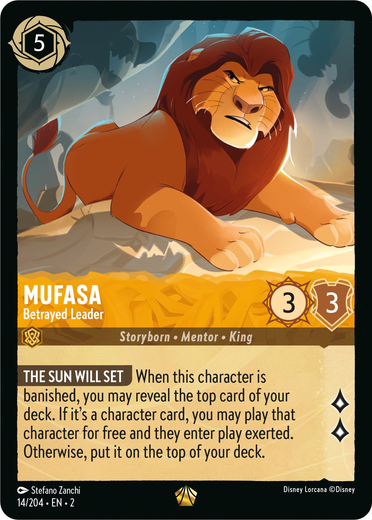 Mufasa - Betrayed Leader (14/204) [Rise of the Floodborn] | Galactic Gamez