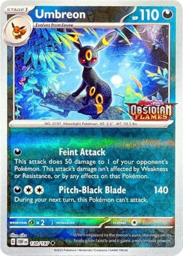 Umbreon (130/197) (Obsidian Flames Stamped) [Scarlet & Violet: Obsidian Flames] | Galactic Gamez