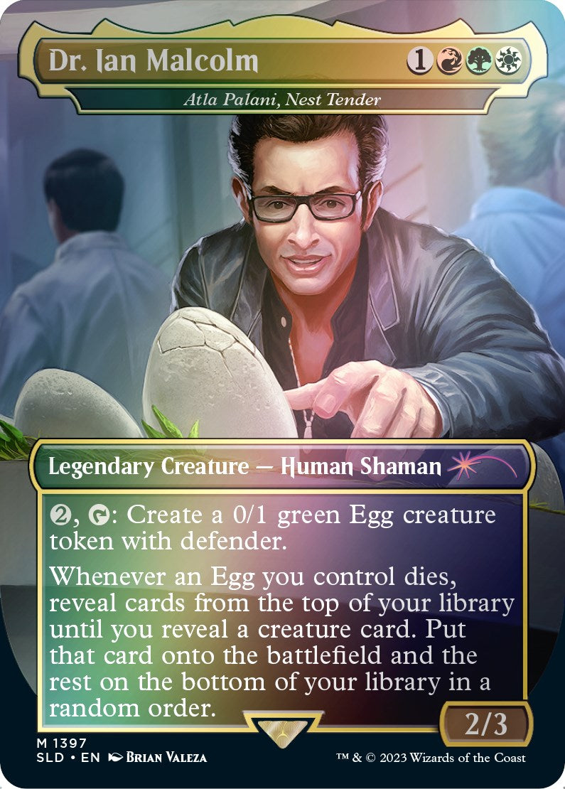 Dr. Ian Malcolm - Atla Palani, Nest Tender (Rainbow Foil) [Secret Lair Drop Series] | Galactic Gamez