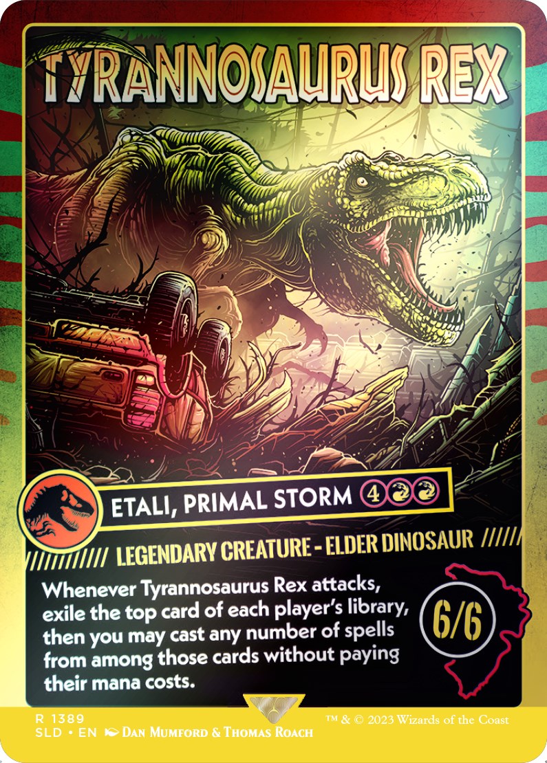 Tyrannosaurus Rex - Etali, Primal Storm (Rainbow Foil) [Secret Lair Drop Series] | Galactic Gamez