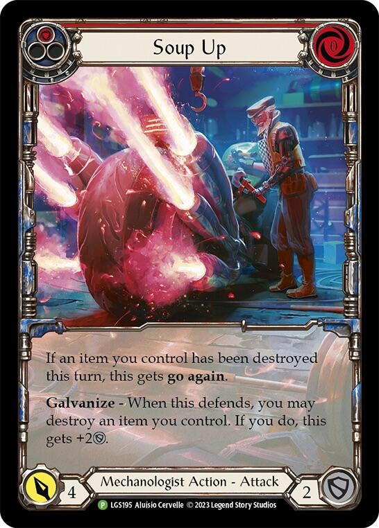 Soup Up (Red) [LGS195] (Promo)  Rainbow Foil | Galactic Gamez