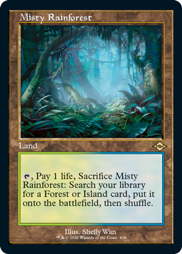 Misty Rainforest (Retro Foil Etched) [Modern Horizons 2] | Galactic Gamez