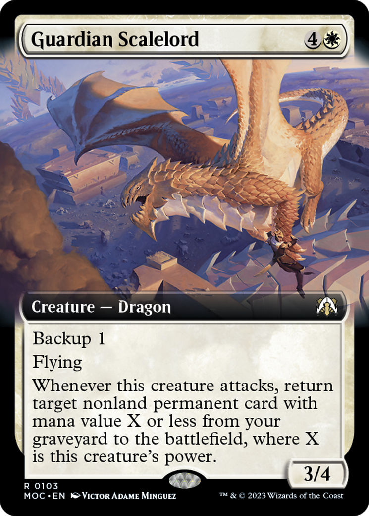 Guardian Scalelord (Extended Art) [March of the Machine Commander] | Galactic Gamez