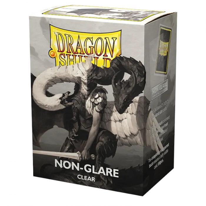Dragon Shield Sleeves: Standard- Matte Non-Glare Clear V2 (100 ct.) | Galactic Gamez