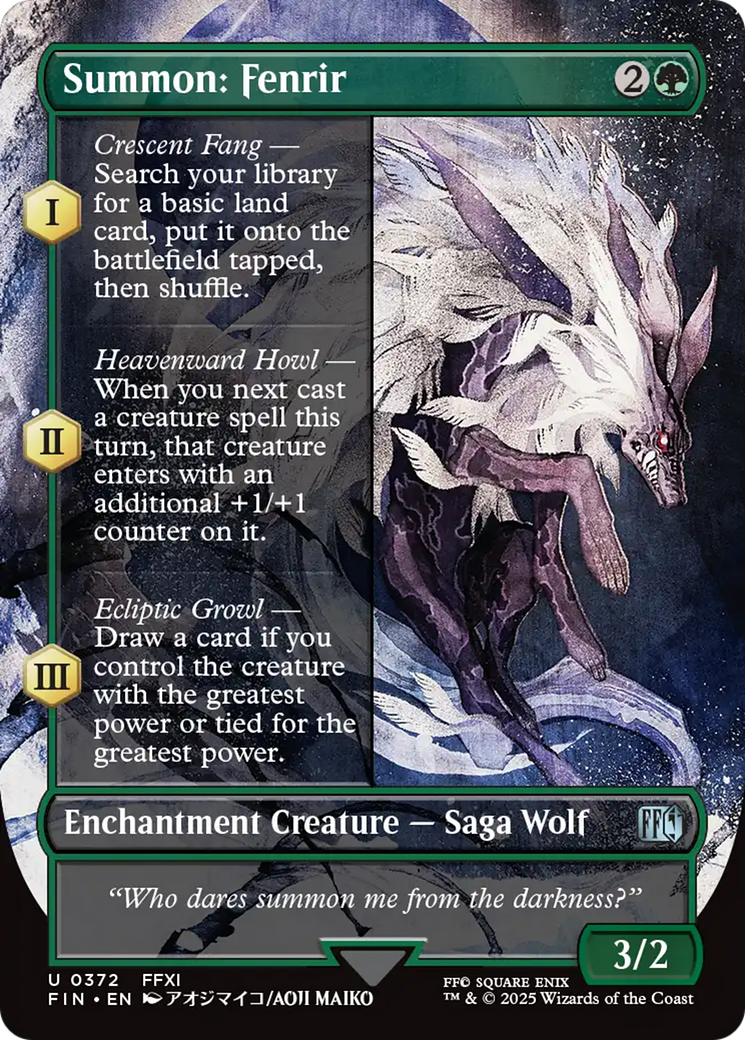 Summon: Fenrir (Borderless) [FINAL FANTASY] | Galactic Gamez