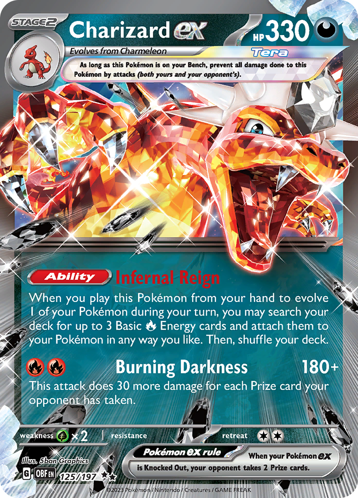 Charizard ex (125/197) [Scarlet & Violet: Obsidian Flames] | Galactic Gamez