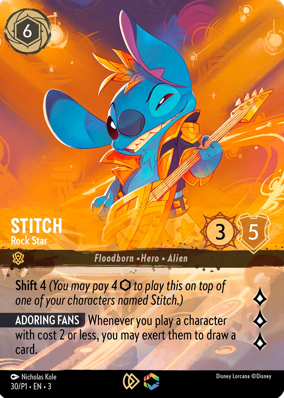 Stitch - Rock Star (Store Championship) (30) [Promo Cards] | Galactic Gamez