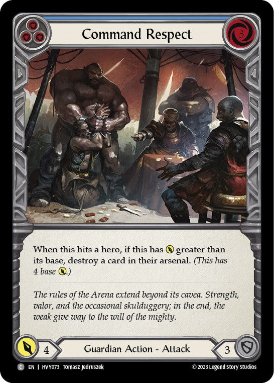 Command Respect (Blue) [HVY073] (Heavy Hitters)  Rainbow Foil | Galactic Gamez