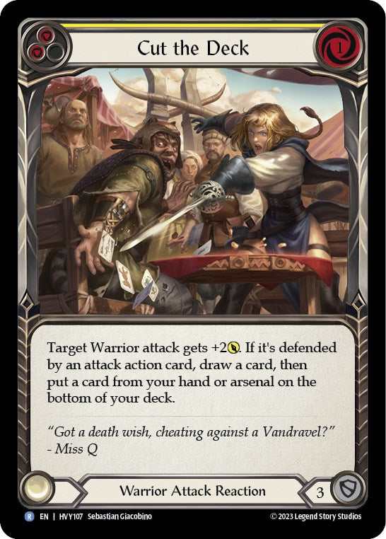 Cut the Deck (Yellow) [HVY107] (Heavy Hitters)  Rainbow Foil | Galactic Gamez