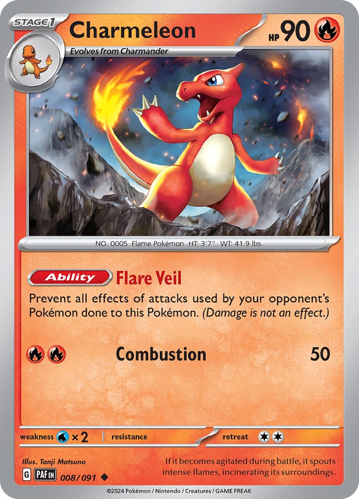 Charmeleon (008/091) [Scarlet & Violet: Paldean Fates] | Galactic Gamez