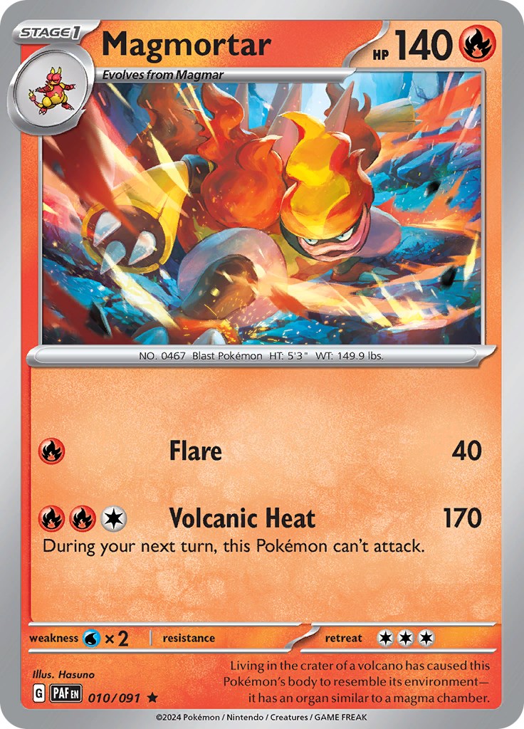 Magmortar (010/091) [Scarlet & Violet: Paldean Fates] | Galactic Gamez