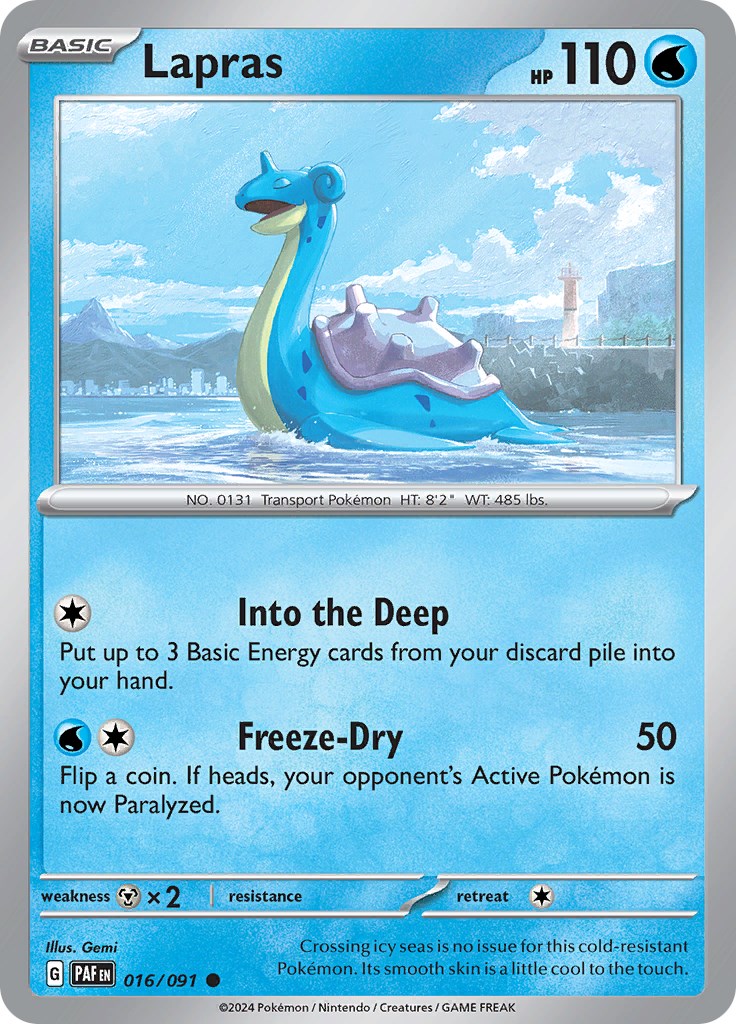 Lapras (016/091) [Scarlet & Violet: Paldean Fates] | Galactic Gamez