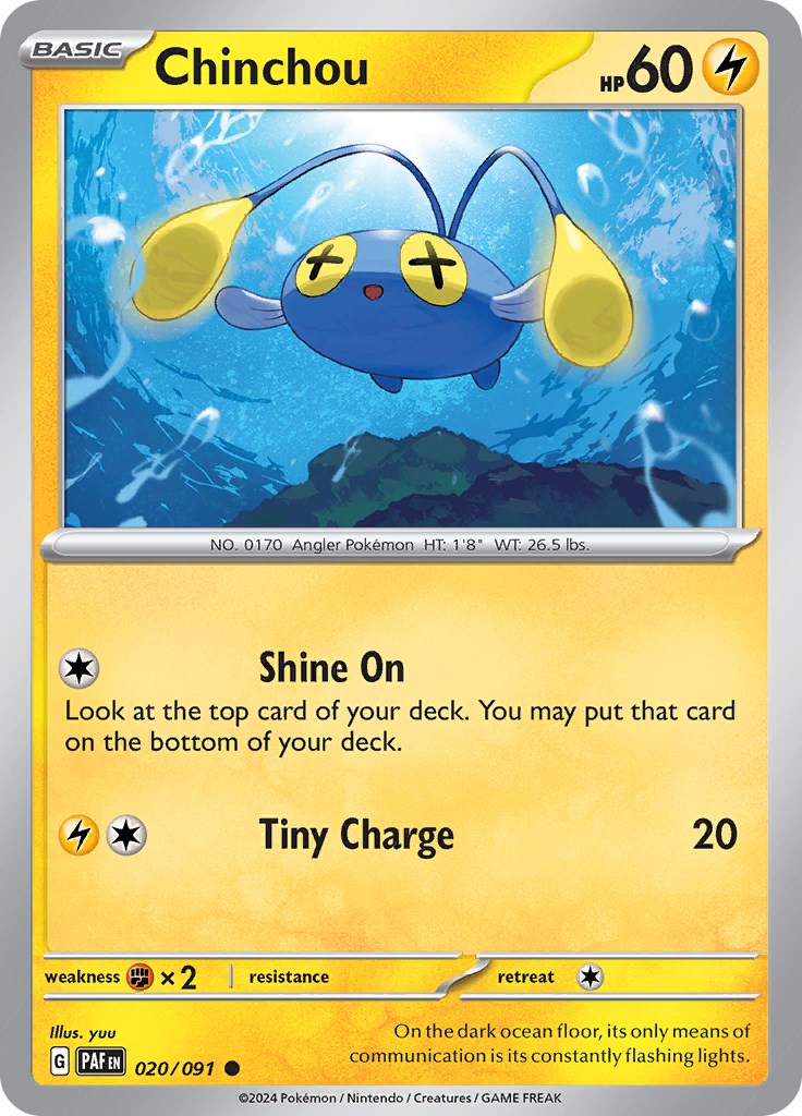 Chinchou (020/091) [Scarlet & Violet: Paldean Fates] | Galactic Gamez