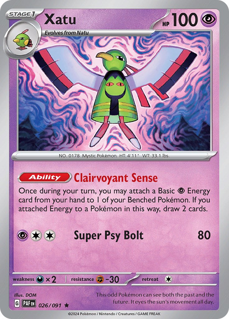 Xatu (026/091) [Scarlet & Violet: Paldean Fates] | Galactic Gamez