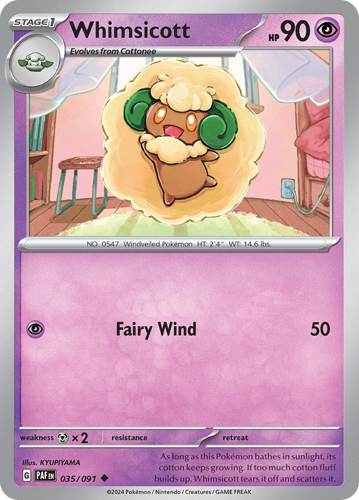 Whimsicott (035/091) [Scarlet & Violet: Paldean Fates] | Galactic Gamez