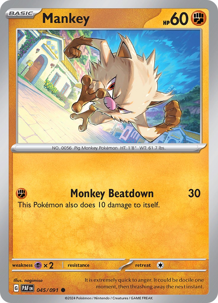 Mankey (045/091) [Scarlet & Violet: Paldean Fates] | Galactic Gamez