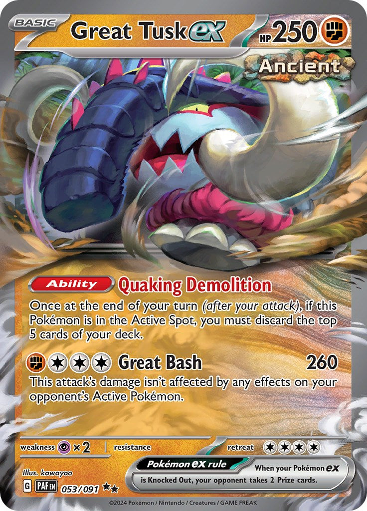 Great Tusk ex (053/091) [Scarlet & Violet: Paldean Fates] | Galactic Gamez