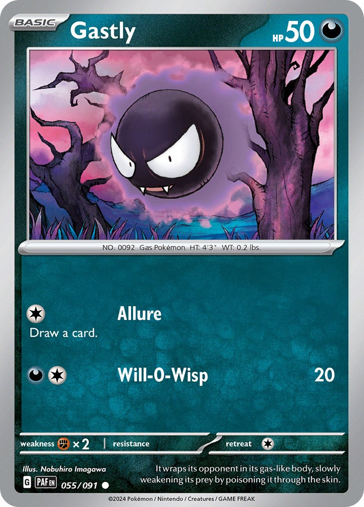 Gastly (055/091) [Scarlet & Violet: Paldean Fates] | Galactic Gamez