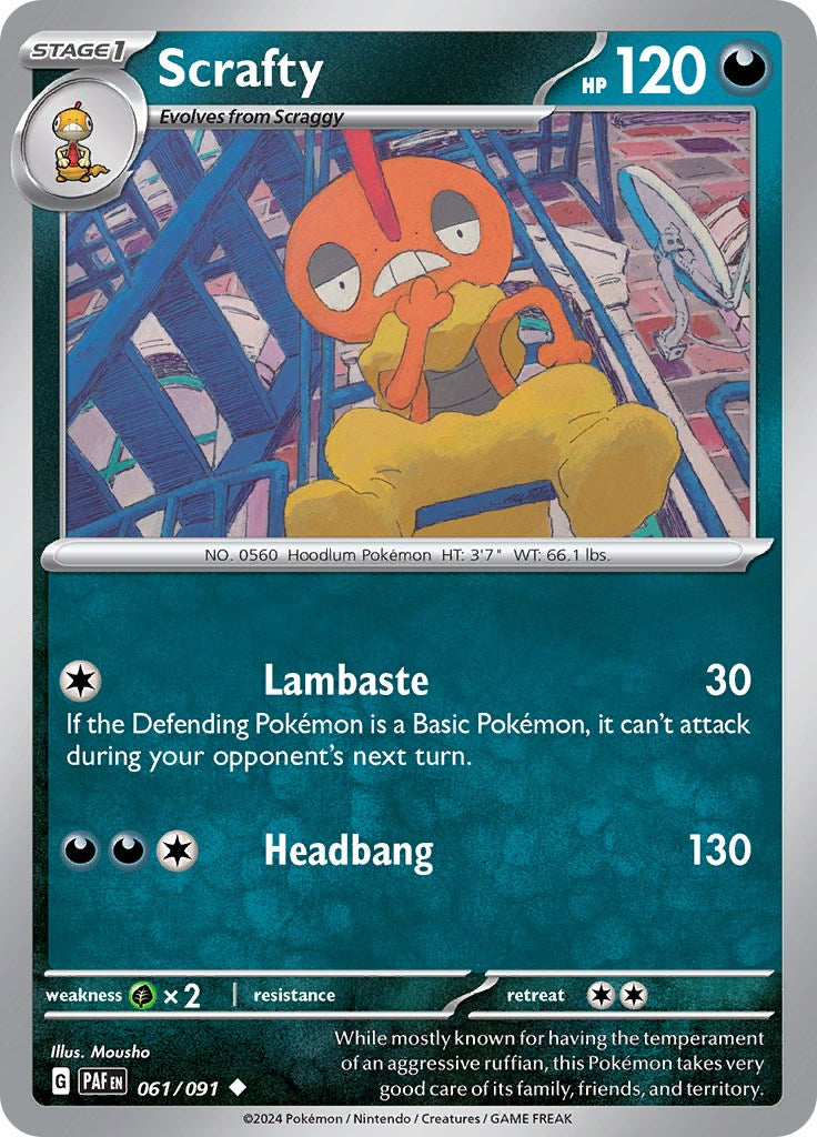 Scrafty (061/091) [Scarlet & Violet: Paldean Fates] | Galactic Gamez