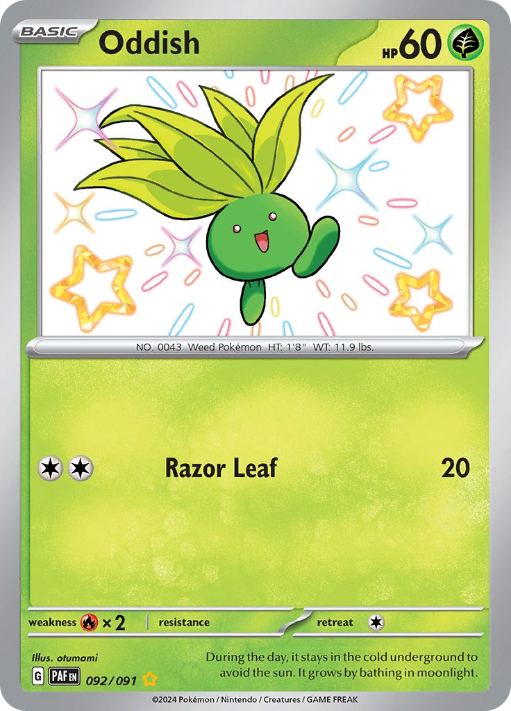 Oddish (092/091) [Scarlet & Violet: Paldean Fates] | Galactic Gamez