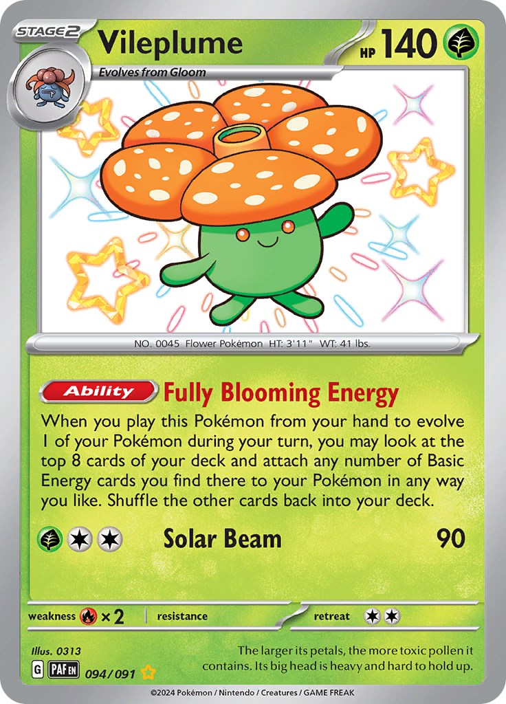 Vileplume (094/091) [Scarlet & Violet: Paldean Fates] | Galactic Gamez