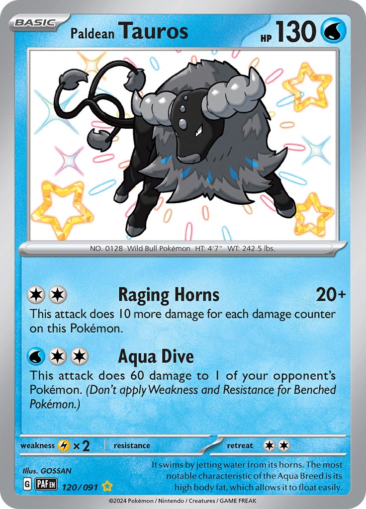 Paldean Tauros (120/091) [Scarlet & Violet: Paldean Fates] | Galactic Gamez