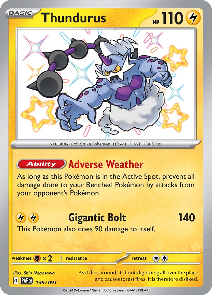 Thundurus (139/091) [Scarlet & Violet: Paldean Fates] | Galactic Gamez