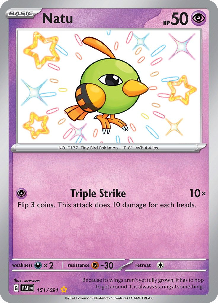 Natu (151/091) [Scarlet & Violet: Paldean Fates] | Galactic Gamez